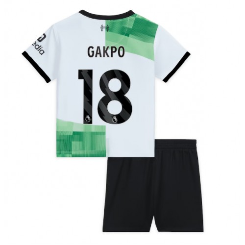 Liverpool Cody Gakpo #18 Gostujuci Dres za djecu 2023-24 Kratak Rukav (+ Kratke hlače)